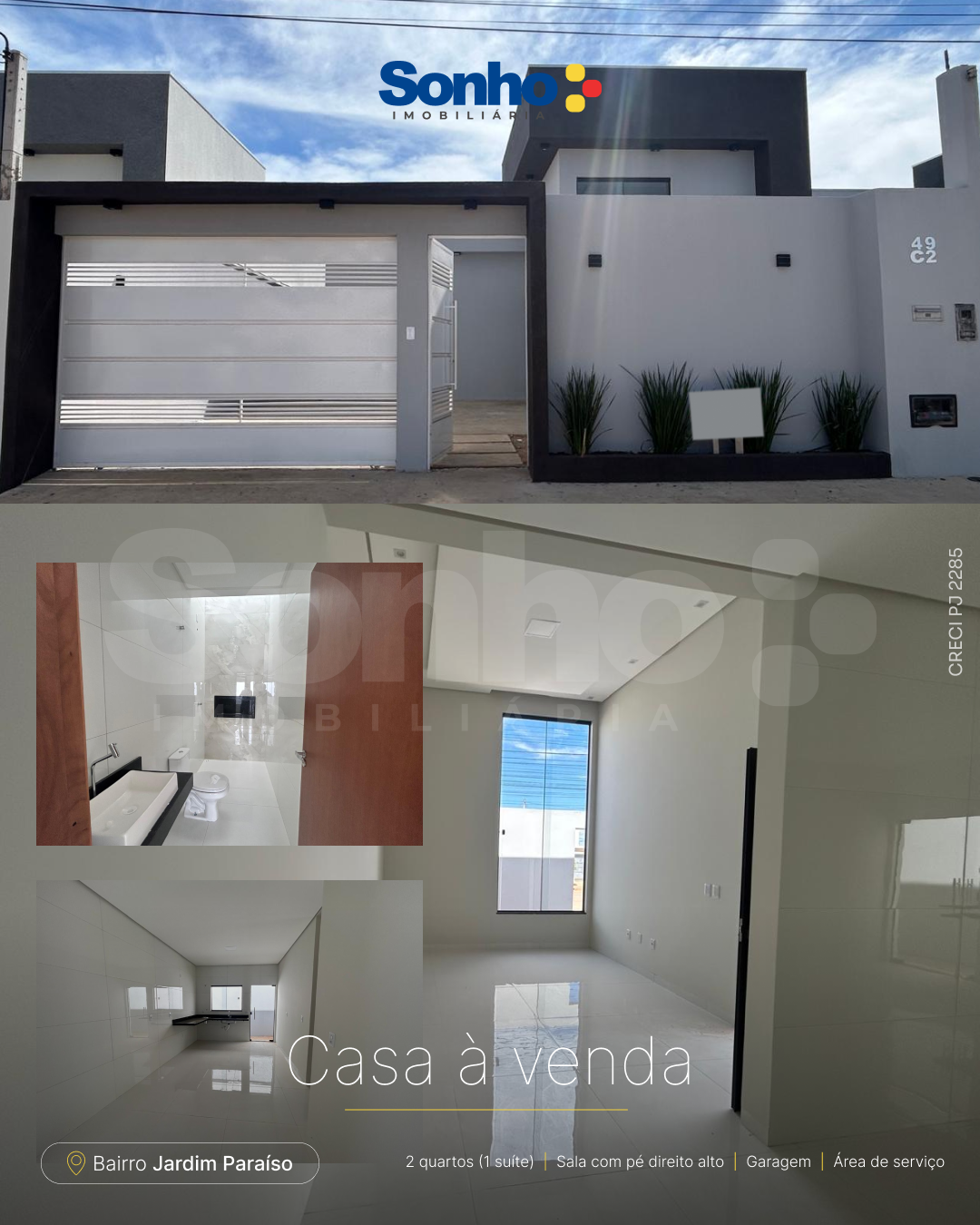 Home 3 Imobiliária em Luis Eduardo Magalhães - Casa no Jardim Paraíso